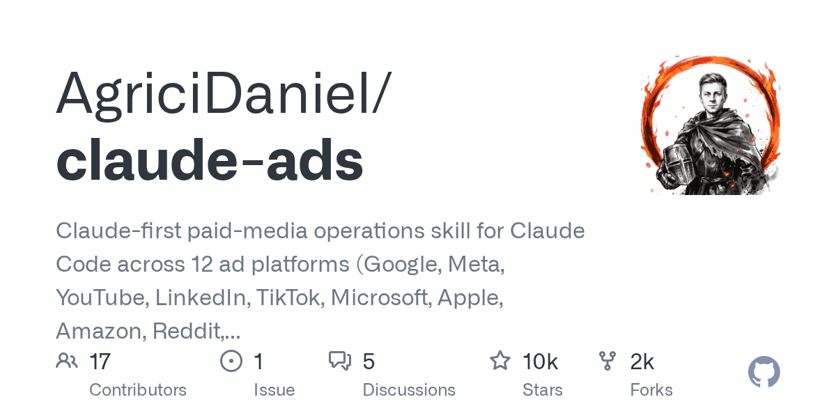 AgriciDaniel/claude-ads on GitHub