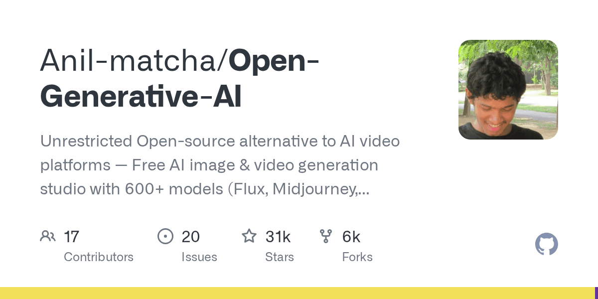 Anil-matcha/Open-Generative-AI on GitHub