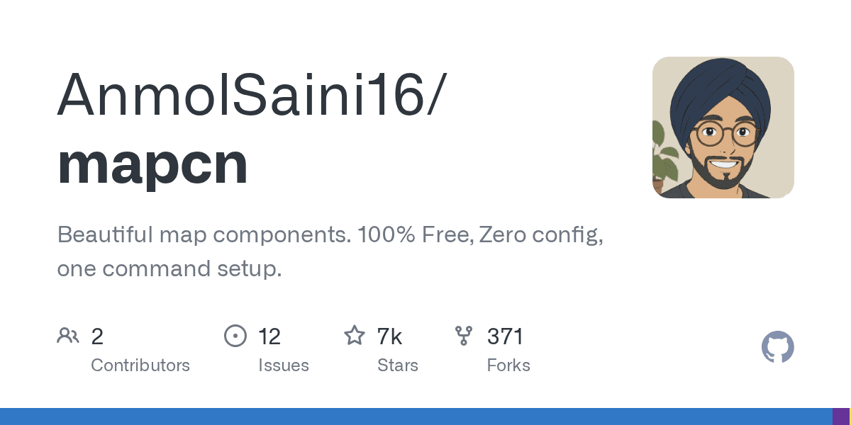 AnmolSaini16/mapcn on GitHub