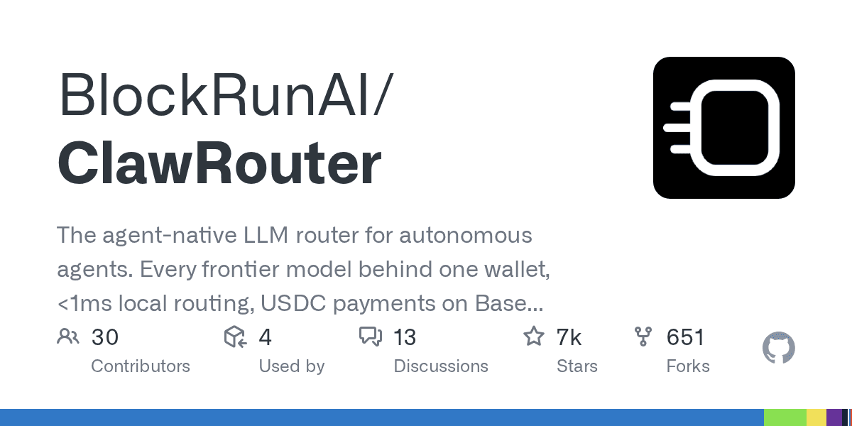 BlockRunAI/ClawRouter on GitHub