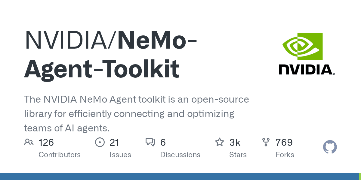 NVIDIA/NeMo-Agent-Toolkit on GitHub