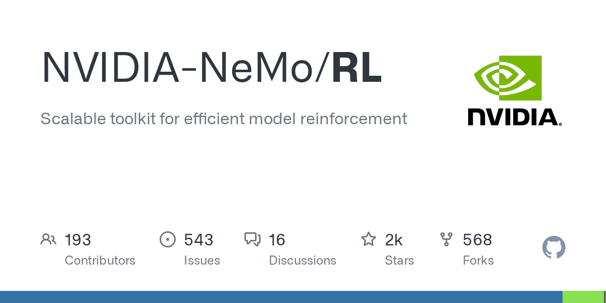 NVIDIA-NeMo/RL on GitHub