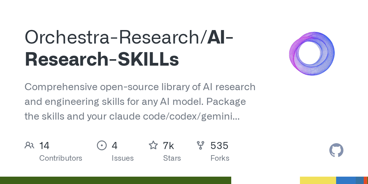 Orchestra-Research/AI-Research-SKILLs on GitHub