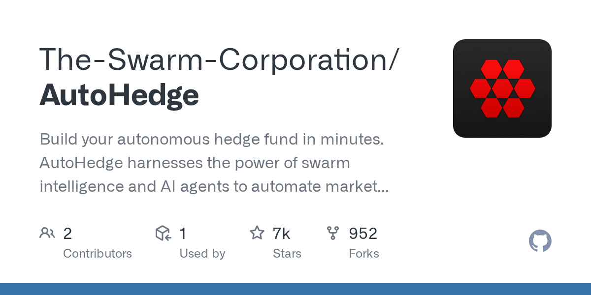 The-Swarm-Corporation/AutoHedge on GitHub