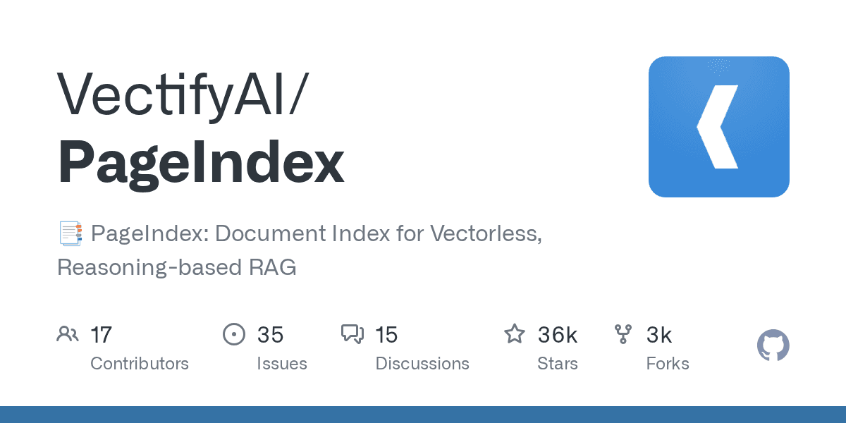 VectifyAI/PageIndex on GitHub