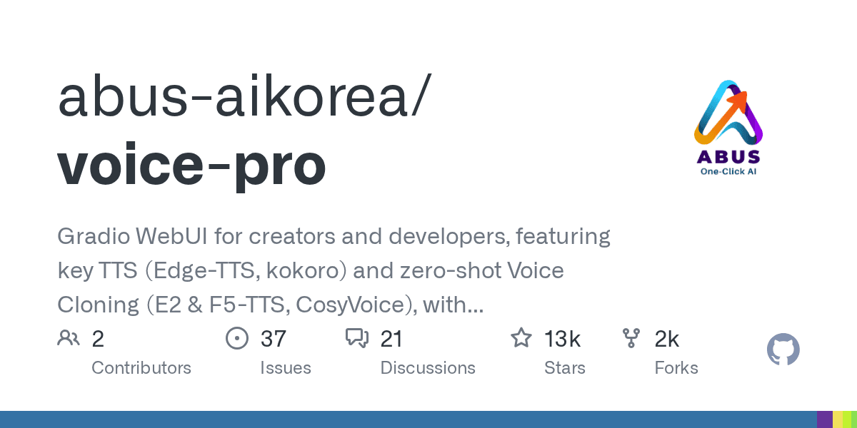 abus-aikorea/voice-pro on GitHub