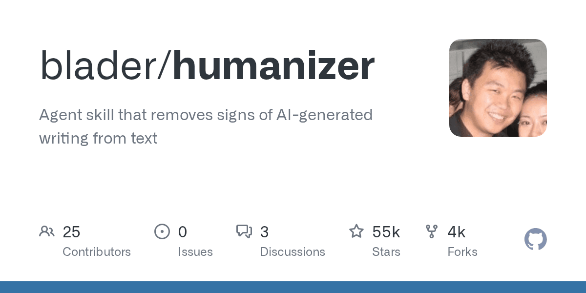 blader/humanizer on GitHub