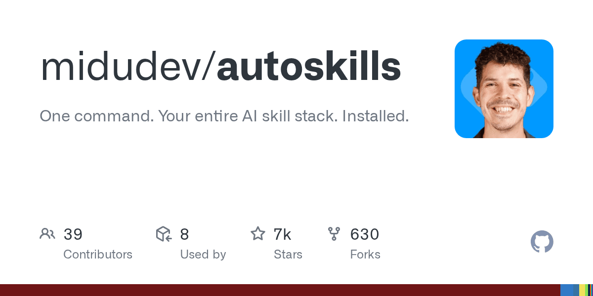 midudev/autoskills on GitHub