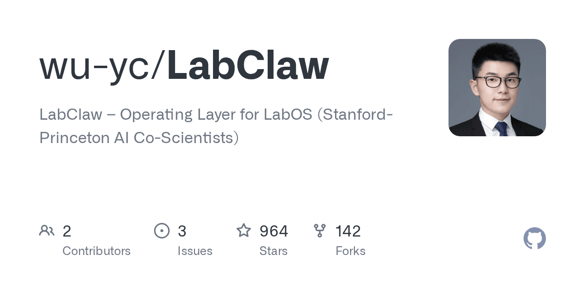 wu-yc/LabClaw on GitHub